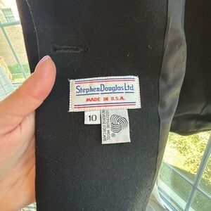 Vintage: Stephen Douglas Wool Women's Blazer (black)